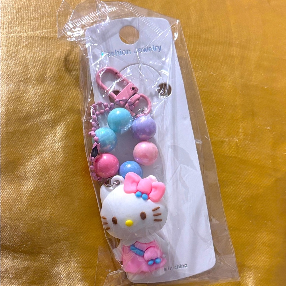 Cute Pink and Blue Keychain Hello Kitty